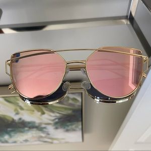 Cat Eye Mirrored Sunglasses